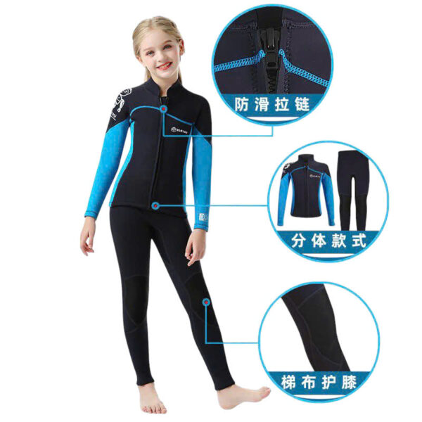ÁO BƠI CHỐNG LẠNH XANH DƯƠNG